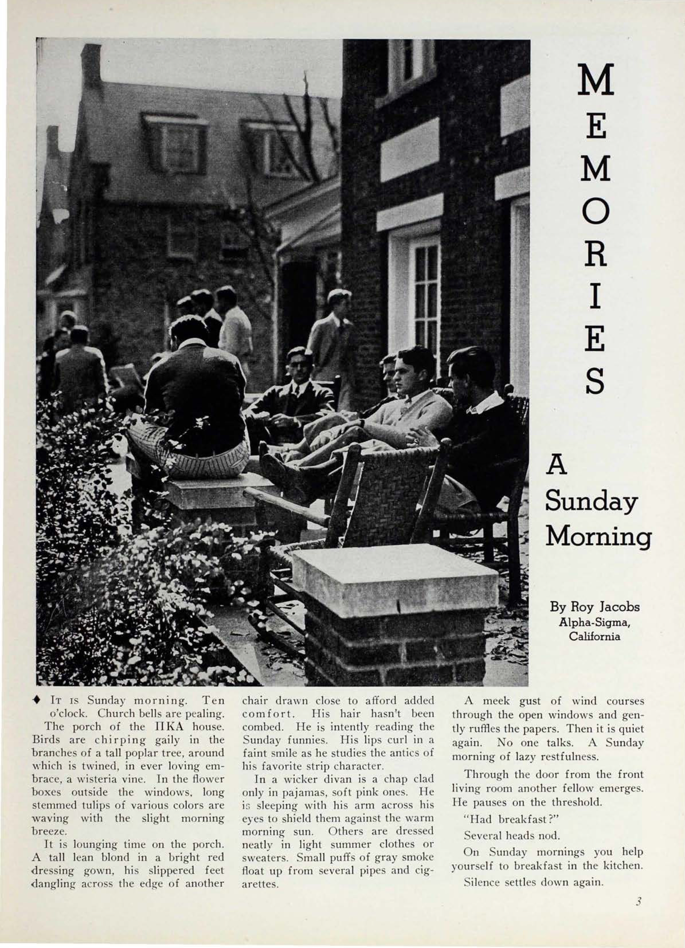 Memories A Sunday Morning